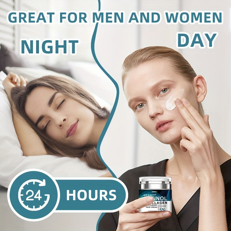 Crema hidratante facial de 50 ml, crema hidratante de día y noche, crema hidratante facial para el cuidado de la piel para mujeres y hombres