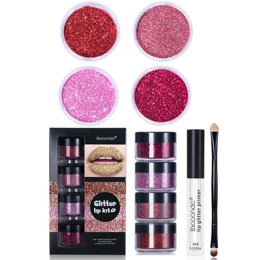 Kit de brillo de labios de larga duración con base para labios, maquillaje de labios