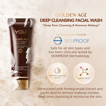 Golden Age Facial Cleanser Foaming Cleanser Exfoliating Oil Repellent Deep