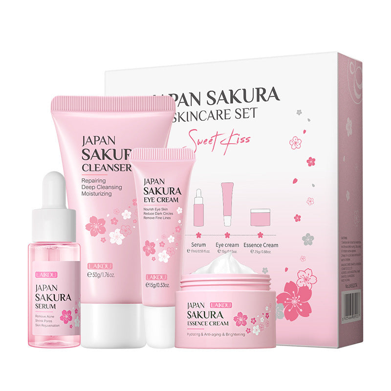 Sakura Skin Care Set Juego de 4 piezas Crema limpiadora para ojos Crema facial