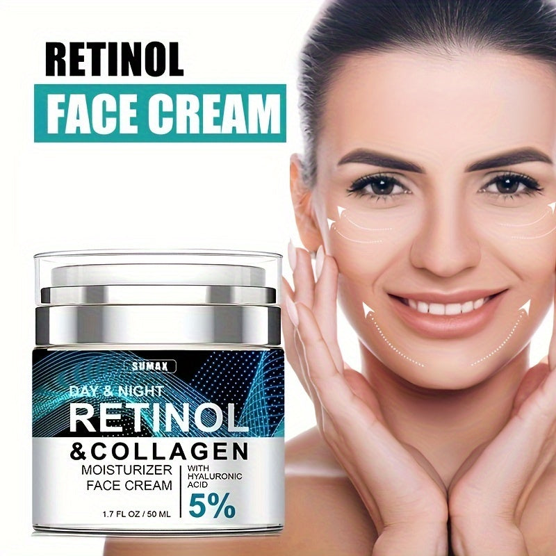 Crema hidratante facial de 50 ml, crema hidratante de día y noche, crema hidratante facial para el cuidado de la piel para mujeres y hombres