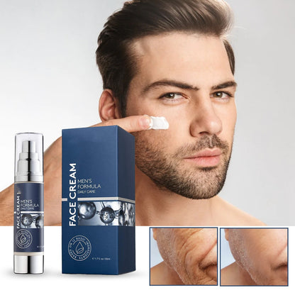 Men's facial moisturizer to reduce expression lines