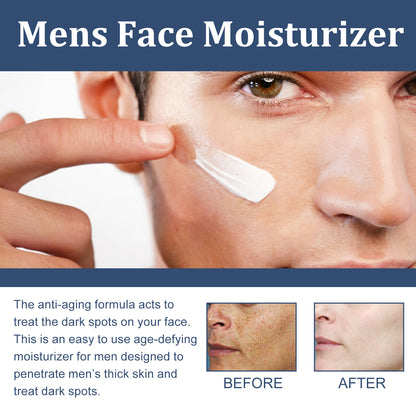 Men's facial moisturizer to reduce expression lines